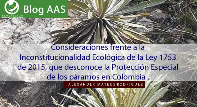 Inconstitucionalidad Ecológica de la Ley 1753 de 2015