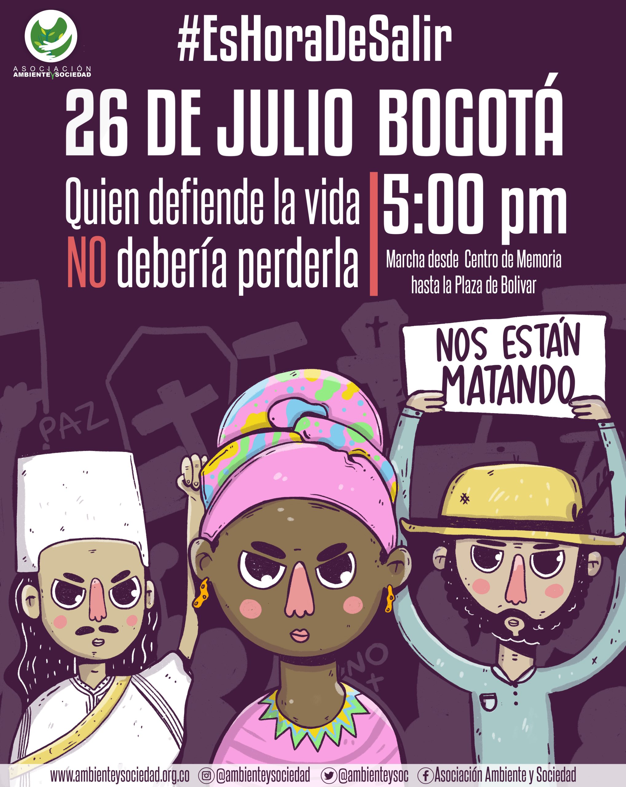 #EsHoraDeSalir por nuestros Lideres Sociales